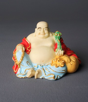 高6公分 如意布袋佛(日式淡彩金)