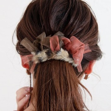 盛開的毛皮髮夾 | 豹紋