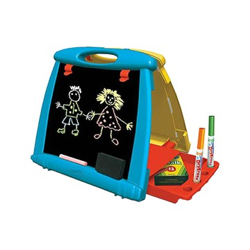 Crayola 繪兒樂 二合一桌上型塗鴉板  1個  藍色 + 黃色 + 紅色