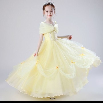 女童禮服貝兒公主裙兒童舞會洋氣連衣裙女孩蓬蓬生日晚禮服
