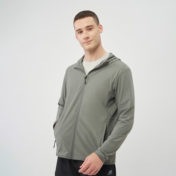 GIORDANO 男裝冰涼感抗UV防曬連帽外套 G-MOTION系列 - 11 峽谷綠