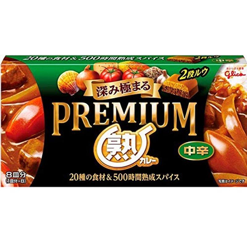 江崎グリコ プレミアム熟カレー 中辛 160g×10個入