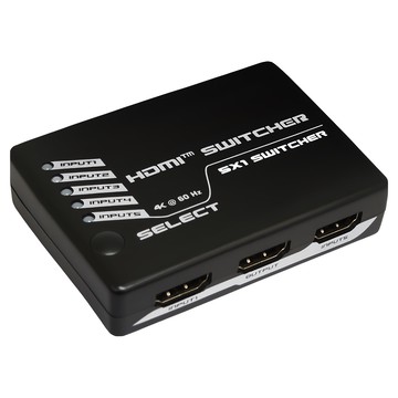 Alanview 4K HDMI 2.0 HDR 五進一出切換器 支援4K@60Hz解析度 具備IR遙控器  AL2051  1個