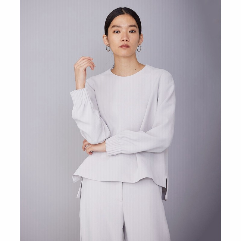 オンワード】 ICB>トップス 【洗える】 ダブルクロスクレープ ブラウス  