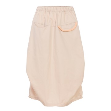 棉感剪接雲朵裙-淺米(女266199911)