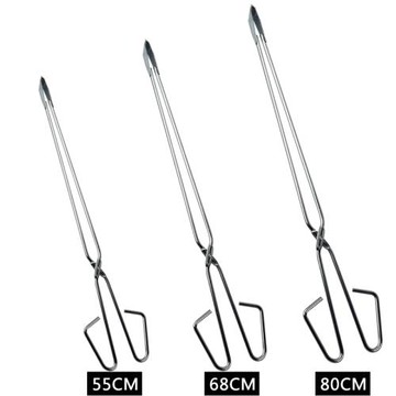 加長碳夾防滑55-80cm加粗鐵質環衛垃圾夾子大號火鉗煤球夾拾物器