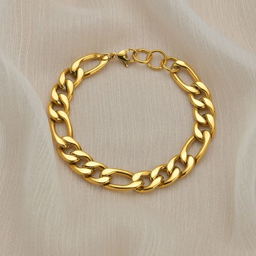 [鈦鋼.手鍊]  帥氣手鍊 (金色/銀色) 男生可戴【UME】基本款/不退色手鍊 洗澡可戴