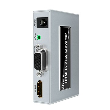 帝特hdmi轉vga轉換器hdni帶音頻視接口hdim筆記本電腦顯示屏器臺