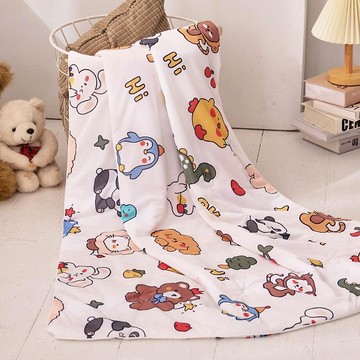 【ELVIS 愛菲斯】兒童尺寸-韓風童趣零度冰紗涼被(120x100cm-動物