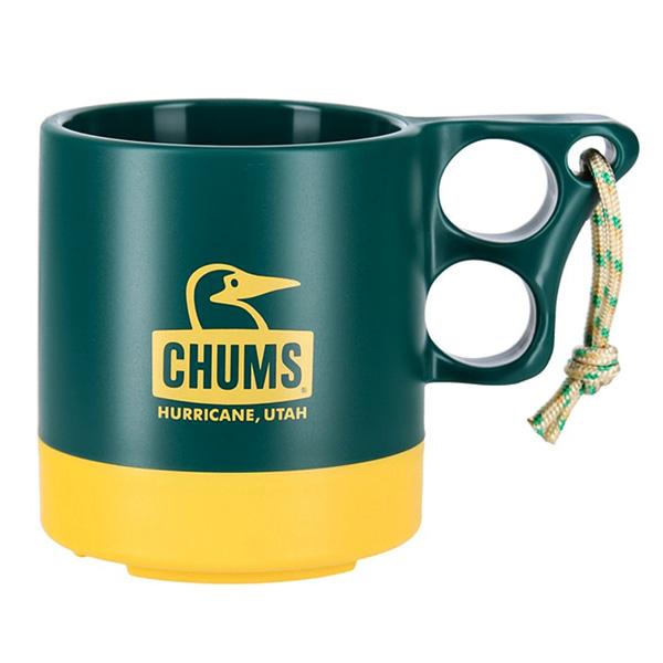 CHUMS チャムス キャンパーマグカップ ティール イエロー CH62-1244 250ml キャンプ アウトドア マグ カップ コップ 食器 登山 耐熱 耐冷 プレゼント