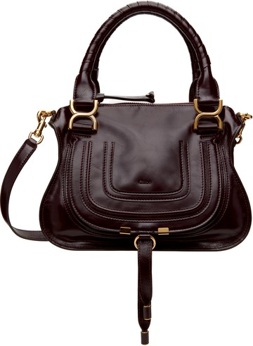 Chloé 酒红色小号 Marcie 单肩包