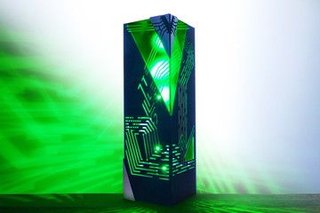 幾何賽博 LED 燈 – 未來感霓虹桌燈，遊戲空間裝飾，RGB A