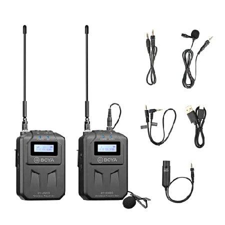 BOYA Microphone BY-WM6S, 48-Channel UHF Wireless Microphone System Compatible with Smartphone, Tablet, DSLR Camera, and Camcorder for Teaching Tutoria