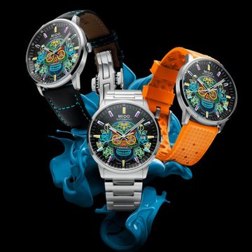 MIDO 美度 Commander Gradient Catrines 墨西哥亡靈節特別版腕錶套組-40mm M0214071141104