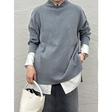 ZOEYJA佐佐家 LD穿轉力出眾的寬松輪廓 層次側開叉舒適高領針織衫