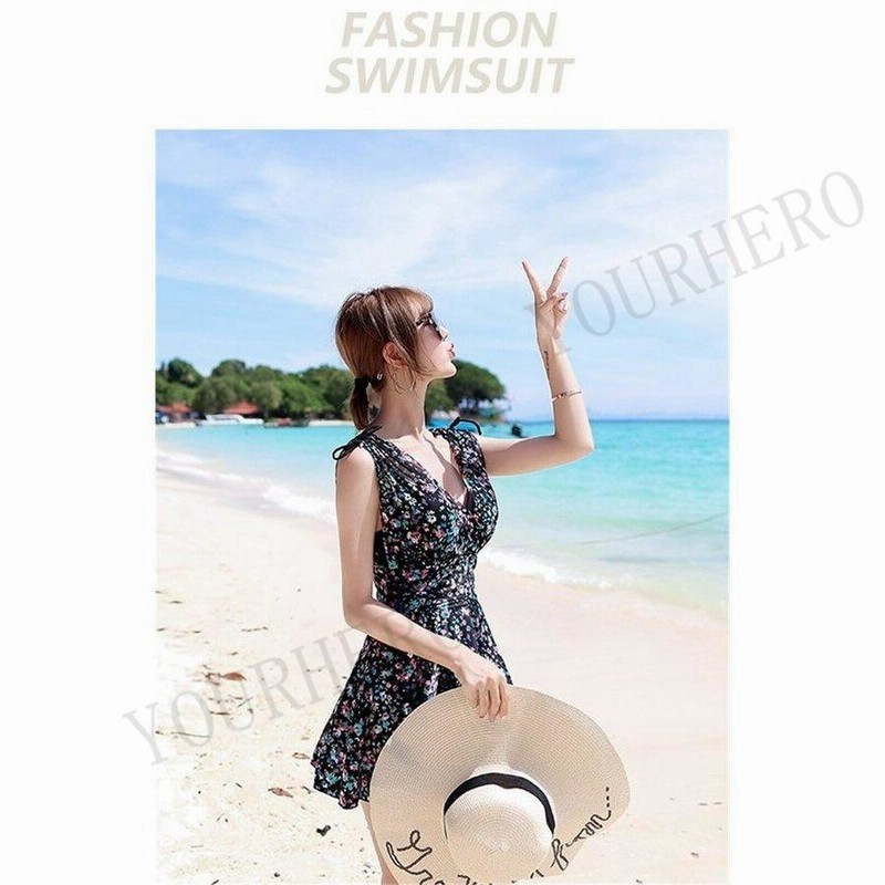 国内正規品】 水着 花柄 体系カバー 可愛い 韓国 夏休み 海水浴 バカンス