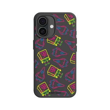 iPhone 16 SolidX 黑 - 海綿寶寶 SpongeBob - 奇異筆觸Pattern