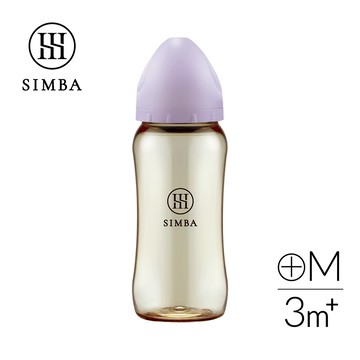 小獅王辛巴 蘊蜜鉑金PPSU寬口防脹氣奶瓶360ml(紫芙)-全齡適用