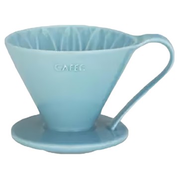CAFEC 有田燒 陶瓷錐形花瓣濾杯 粉藍 2~4杯份  粉藍色  2~4杯份  1個