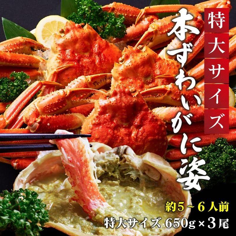 丸市岡田商店 本ズワイガニ 姿 650g 特大 ズワイ蟹 ずわいがに ずわい蟹 カニ かに 海鮮 ギフト 札幌中央卸売市場 (3尾セット)