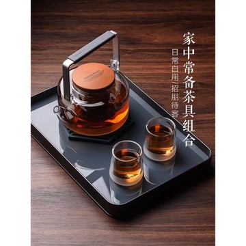 英國LITTLERAINDROP茶壺玻璃提梁壺大容量煮茶壺家用燒水壺電陶爐