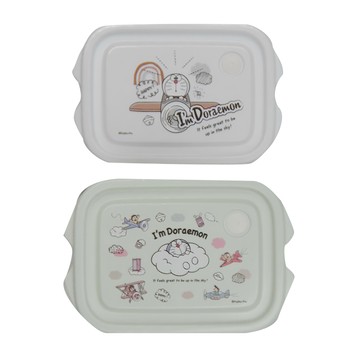 Skater 銀離子輕巧型微波保鮮盒 哆啦A夢 178 x 119 x 55mm 500ml 180g  2個  1組