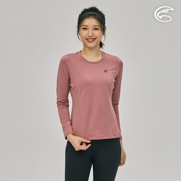 ADISI 女圓領遠紅外線彈性速乾保暖衣AU2221057 (S-2XL) 梅瑟玫瑰｜磨毛 刷毛 快乾 白竹炭 消臭 抗菌 機能