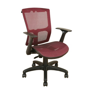 《DFhouse》米恩-全網辦公椅(無頭枕) 紅色