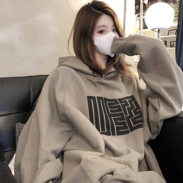 【XL-8XL大尺碼】👩帽T 大學T 長袖大學t 可愛帽t  可愛帽t  特大碼胖MM2-300斤衛衣女春秋薄款i