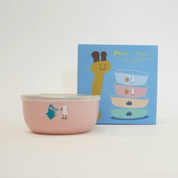 午後點心不能少【Moek X Jesper】抗菌可微波不鏽鋼甜甜圈點心碗 (共2色可選) 寶貝的聖誕禮物 兒童餐具 吃飯 副食品 點心 外出備餐 抗菌保鮮 耐用好清潔