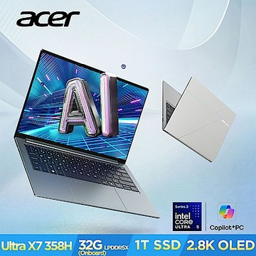 Acer 宏碁 Swift Go SFG14-I71-71T6 14吋OLED輕薄筆電(Core Ultra X7 358H/32G/1TB/Win11)