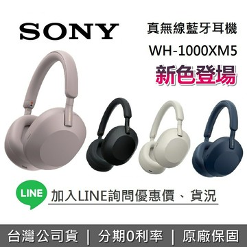 【5/18註冊送100+全館領券再折+限時下殺】SONY  WH-1000XM5 旗艦藍牙降噪耳機 藍牙耳機 耳罩式耳機 台灣公司貨
