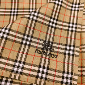 Burberry 古董手帕 口袋巾 Nova Check 格紋 17.5 x 17 英吋