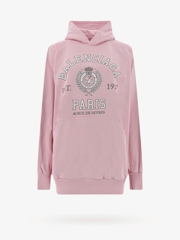 Cotton sweatshirt with frontal print - BALENCIAGA - gender_Woman