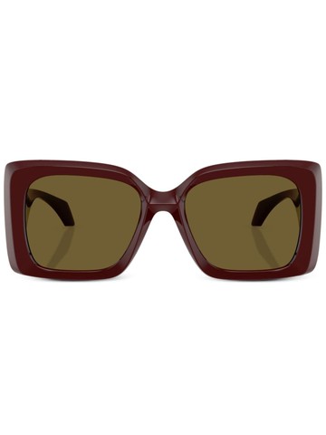Versace Eyewear - Medusa-plaque oversized-frame sunglasses - women - Nylon - 54 - Red