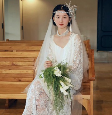 法式復古 新娘結婚禮服 蓋茨比婚紗