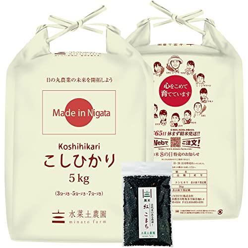 水菜土農園新潟県産 こしひかり 10kg (5kg×2袋) 令和4年産 古代米お試し袋付き