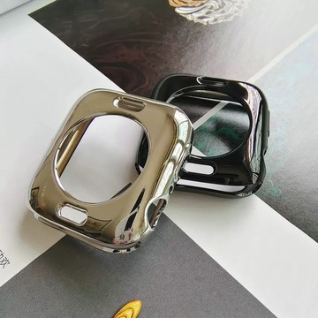 Apple Watch 半包電鍍錶殼 iwatch保護殼1-10代保護殼 錶殼 電鍍軟殼
