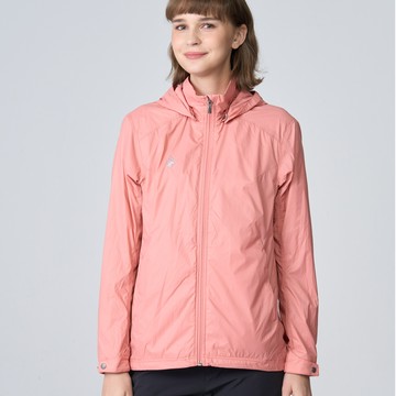 【WILDLAND荒野】女輕量天鵝絨防風保暖外套莫蘭迪粉