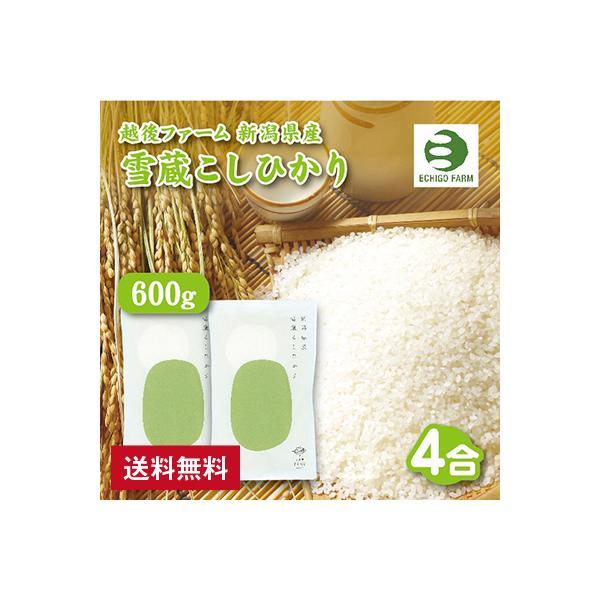 送料無料 越後ファーム新潟県産雪蔵こしひかり600g（4合） 志 香典返し 満中陰志 お供え