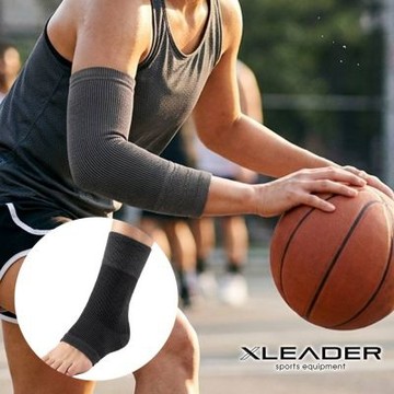 Leader X 台灣製 竹炭石墨烯涼感護肘 護踝 兩用 運動 登山 一雙入