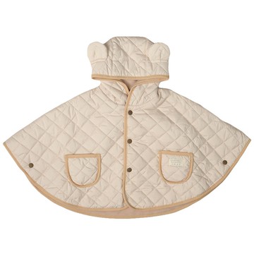 akachan honpo - 鋪棉斗篷-熊耳-象牙白色 (60～80cm)