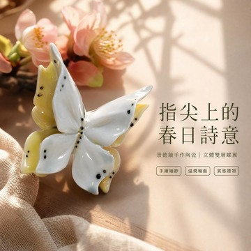 🦋台灣出貨🦋景德鎮蝴蝶冰箱貼 陶瓷冰箱貼 蝴蝶陶瓷冰箱貼 立體冰箱貼 創意冰箱貼 高級手繪禮物 交換禮物