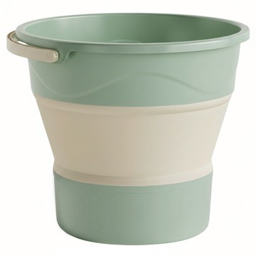 葉子小舖 可折疊便攜水桶  1個  綠色