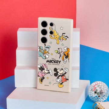 Disney經典-角色繞圈圈純色矽膠SAMSUNG手機殼