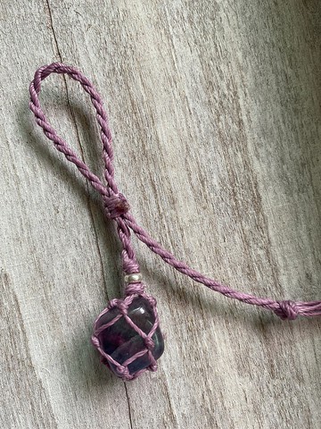 螢石 編織掛件 編織吊飾 鑰匙圈 南美蠟線編織