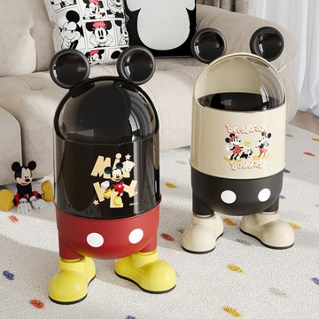 米奇聯名卡通垃圾桶家用客廳臥室大容量高顏值衛生間廚房圾垃桶