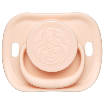 UPIS 保寧 矽膠安撫奶嘴 0個月以上 第一階段 4個月以下適用  Pink Beige  1個
