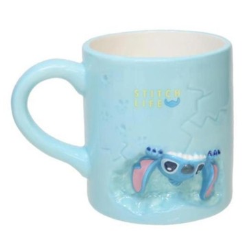 小禮堂 迪士尼 史迪奇 陶瓷馬克杯 200ml (藍探頭款)