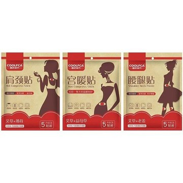 COOLFCA 熱式 肩頸貼／暖宮貼／腰腿貼 5入 款式可選 DS004336